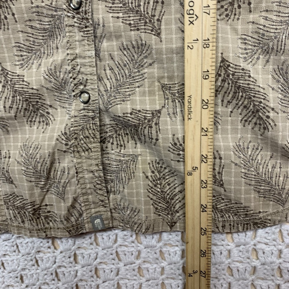 The North Face Women's L Beige Pearl Snap Long Sleeve All Over Print Embroidery - Picture 9 of 11